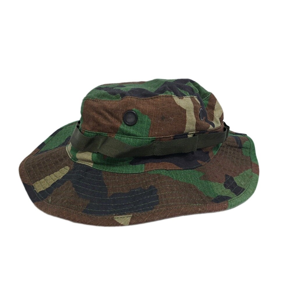 Type II Navy Camo Hat Boonie Mens 7 Green Sun Hot Weather USA Army Outdoor